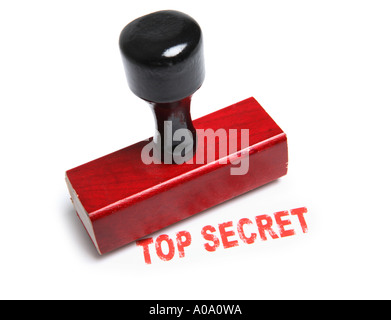 Top Secret timbro di gomma Foto Stock