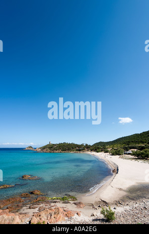 Spiaggia di Fautea, vicino a Porto Vecchio, in Corsica, Francia Foto Stock
