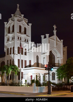 Tasti inferiori Chiesa congregazionale, Duval Street nel centro di Key West, Florida Foto Stock