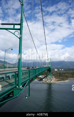 Vista nord dal Ponte Lions Gate Vancouver Ottobre 2006 Foto Stock
