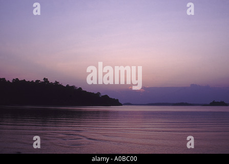 Alessandria Isole dopo il tramonto con il golfo del Bengala in background Foto Stock