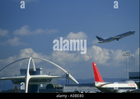 Aeromobili a terminali di LAX Los Angeles California Foto Stock