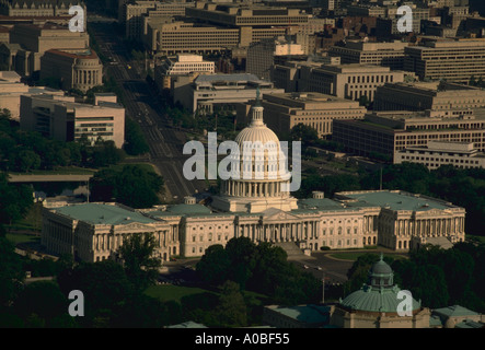 Vista aerea della U del Campidoglio di Washington DC CF14443 Foto Stock