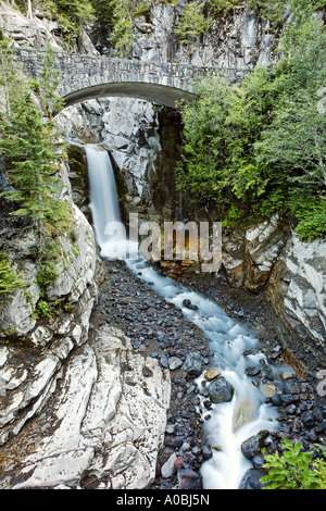 Van Trump Creek la caduta Christine cade il Parco Nazionale del Monte Rainier Washington Foto Stock