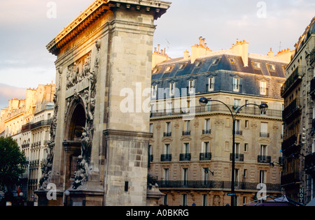 Boulevard Saint Denis Triumphbogen Paris Frankreich Foto Stock