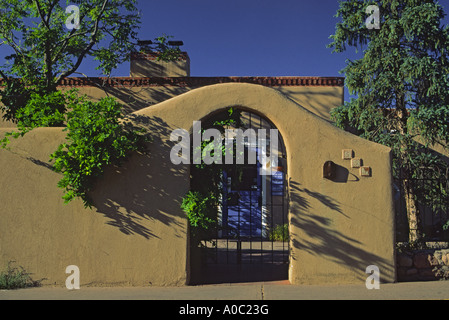 Galleria d'arte ingresso al Canyon Road a Santa Fe, New Mexico, NEGLI STATI UNITI Foto Stock