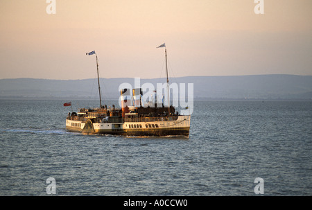 Il Waverly battello a vapore le ultime ocean andando battello a vapore nel mondo nel canale di Bristol nel Sud Ovest Inghilterra Foto Stock