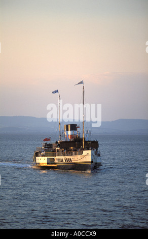 Il Waverly battello a vapore le ultime ocean andando battello a vapore nel mondo nel canale di Bristol nel Sud Ovest Inghilterra Foto Stock