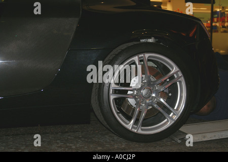 Scoop di Audi R8 durante la pre-lancio visita a Londra Foto Stock