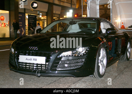 Scoop di Audi R8 durante la pre-lancio visita a Londra Foto Stock