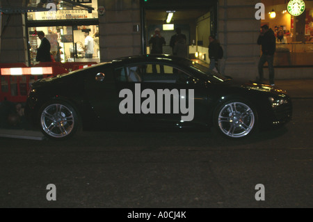 Scoop di Audi R8 durante la pre-lancio visita a Londra Foto Stock