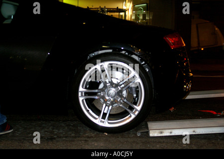 Scoop di Audi R8 durante la pre-lancio visita a Londra Foto Stock
