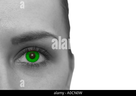 Digital composito della donna di occhio Foto Stock