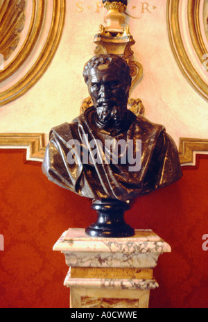 Roma Museo Capitolino Busto di Michelangelo di Lodovico Buonarroti Simoni, famoso artista e scultore Foto Stock