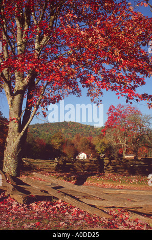 Autunno in Cades Cove nel Parco Nazionale di Great Smoky Mountains Foto Stock