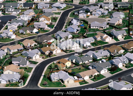 Vista aerea di una moderna suddivisione in Boise Idaho Foto Stock