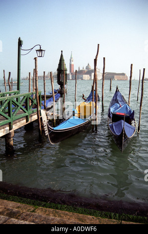 Gondole a San Marco Venezia Italia Foto Stock