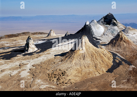 Vista panoramica dell'interno della luna come cratere della Tanzania attivo vulcano Ol Doinyo Lengai Luglio 2004 Foto Stock