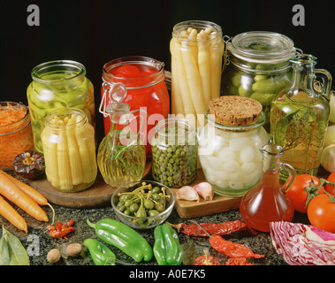 Preparazione conserve Foto Stock