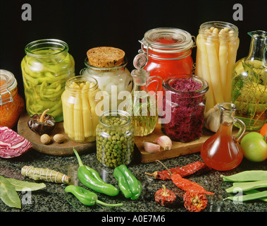 Preparazione conserve Foto Stock