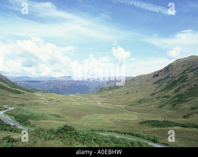 Honister Pass Near Keswick nel distretto del lago su una giornata d'estate Foto Stock