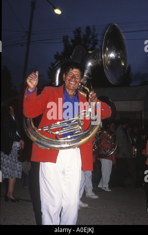 Musicista Fiesta de la Candelaria Puno Foto Stock