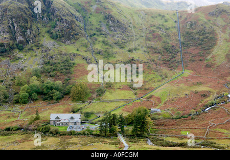 Cwm Dyli Idro Elettrica stazione di potenza vicino a Beddgelert Gwynedd North Wales UK Foto Stock