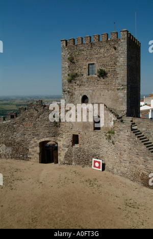 Corride anello in Monsarz Castello nel sud del Portogallo Foto Stock