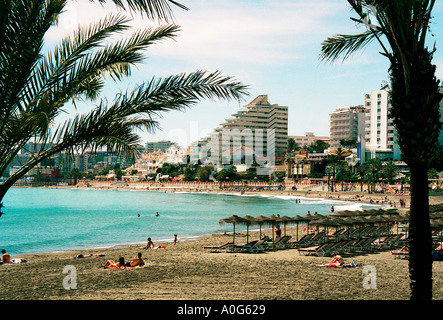 Playa de Torre Bermeja Benalmadena Costa del Sol Spagna Foto Stock