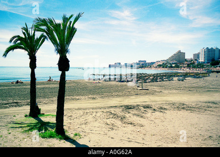 Playa de Torre Bermeja Benalmadena Costa del Sol Spagna Foto Stock