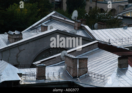 Kiev, città vista dall'hotel Ukraina Foto Stock