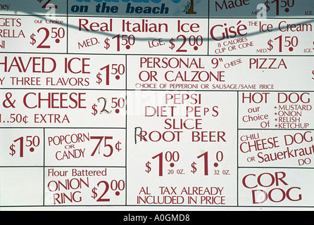 Il fast food Venice Beach California Foto Stock