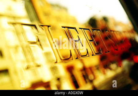 Fleet Street segno, Londra, Inghilterra Foto Stock