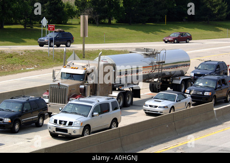 Il traffico Conjestion negli Stati Uniti. Foto Stock