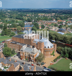 Royal Shakespeare Theatre (RSC) Stratford-Upon-Avon Regno Unito vista aerea Foto Stock