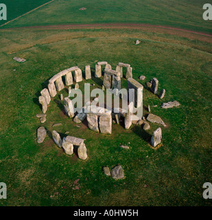 Stonehenge WILTSHIRE REGNO UNITO vista aerea Foto Stock