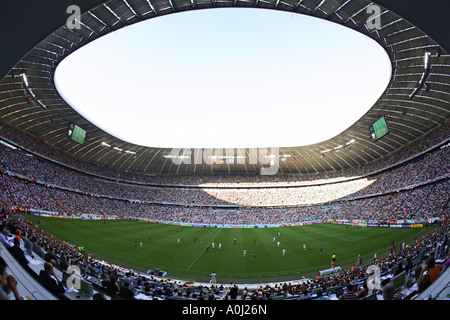 AllianzArena allo stadio di calcio coppa del mondo di calcio 2006 Fifa, Monaco di Baviera, Germania Foto Stock