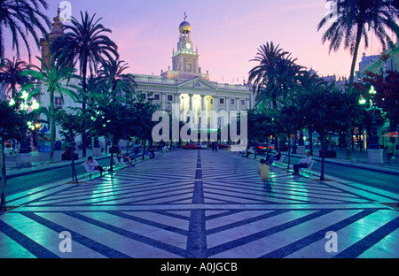 Spagna Andalusia Cadiz Plaza San Juan de Dios Foto Stock