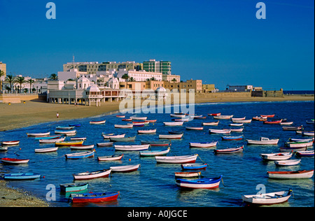 Spagna Andalusia Cadiz Playa de la Caleta Foto Stock