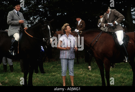 Quantock stag hunt Exmoor SOMERSET REGNO UNITO Devon Somerset Staghounds caccia cervi oltre il National Trust land Foto Stock