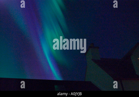 L'aurora boreale, Gruinard Bay, Scozia nordoccidentale sulla rotta della costa settentrionale 500 Foto Stock