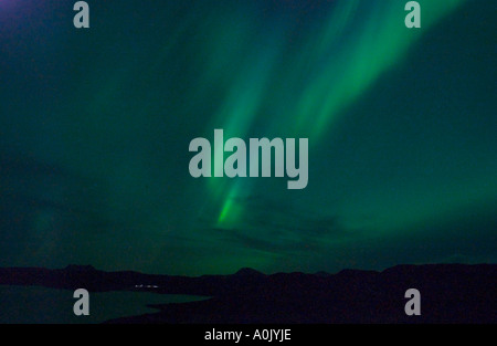 L'aurora boreale, Gruinard Bay, Scozia nordoccidentale sulla rotta della costa settentrionale 500 Foto Stock