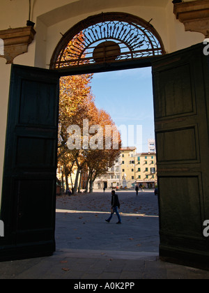 Piazza Napoleone a Lucca Toscana Italia Napoleone sorella regnava su di Lucca dal 1805 al 1815 Foto Stock