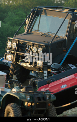 Germania Bad Kissingen Allrad Messe da 25 a 29 05 2005 Unimog gara carrello Foto Stock