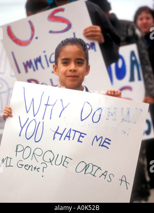 Protesta contro le incursioni di immigrazione a Detroit Foto Stock