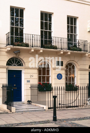 Georgian House in Fitzroy Square Londra REGNO UNITO ex casa di Virginia Woolf Foto Stock