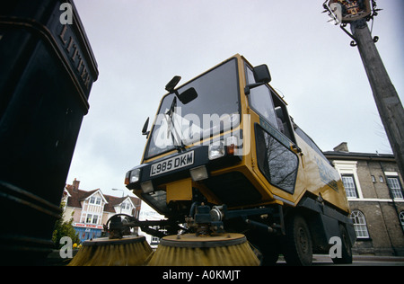 Spazzatrice stradale a Braintree, Essex Foto Stock