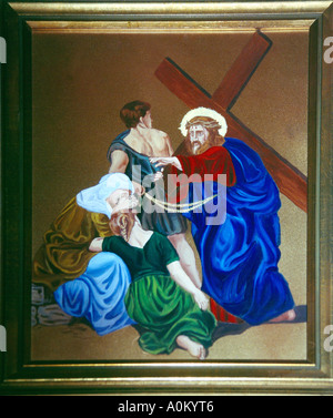 Beirut Libano chiesa Greco Ortodossa Cristo che porta la croce Foto Stock