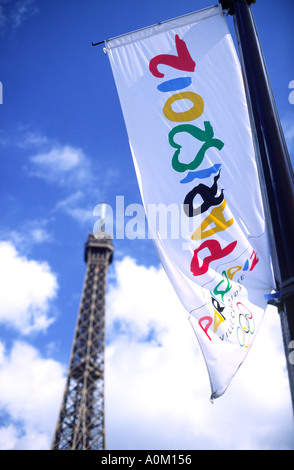 Parigi 2012 Giochi Olimpici bandiera Francia Foto Stock