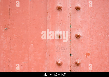 La vecchia porta dettaglio in Harvard, Cambridge, Massachusetts Foto Stock